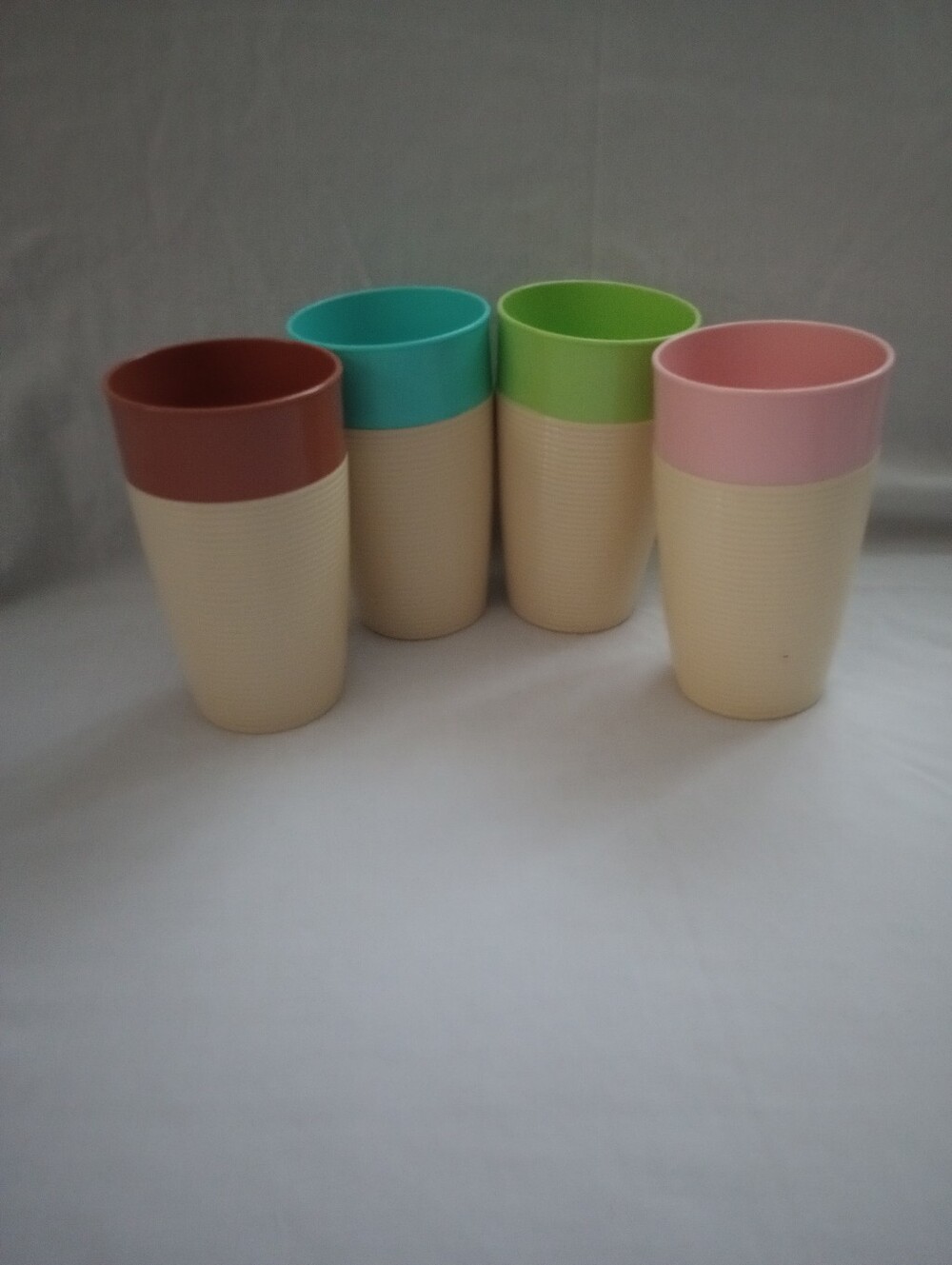 Vintage Raffiaware By Thermo-Temp Insulated 5 25" Tumblers-Set Of 4